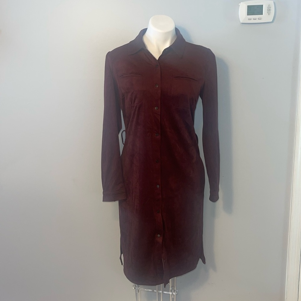 NYDJ Not Your Daughter’s Jeans NWT Velvet Shirt Dress. Size 4. NO BELT